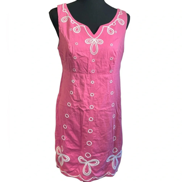 Lilly Pulitzer Dresses & Skirts - Lilly Pultizer Pink and White Sleeveless Dress. Size: 8
